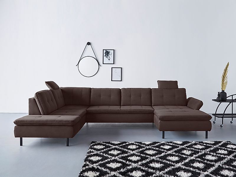 Home affaire Wohnlandschaft »Birkholm U-Form« Armlehnverstellung, auch in E günstig online kaufen