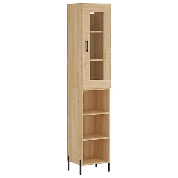 vidaXL Highboard Sonoma-Eiche 34,5x34x180 cm Holzwerkstoff 3199372 günstig online kaufen
