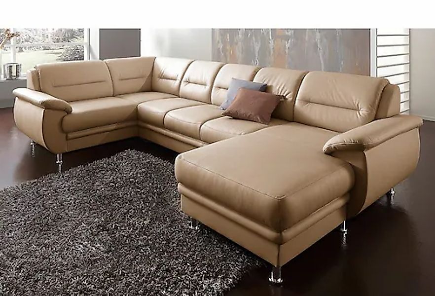 sit&more Wohnlandschaft »Mailand U-Form, B: 312 cm« optional Bettfunktion günstig online kaufen