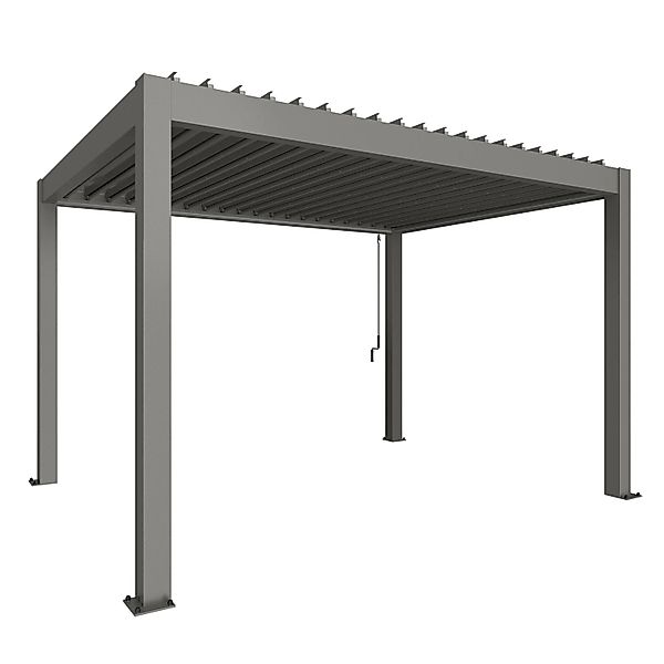 Biohort Pergola 4 m x 3 m Quarzgrau-Metallic günstig online kaufen