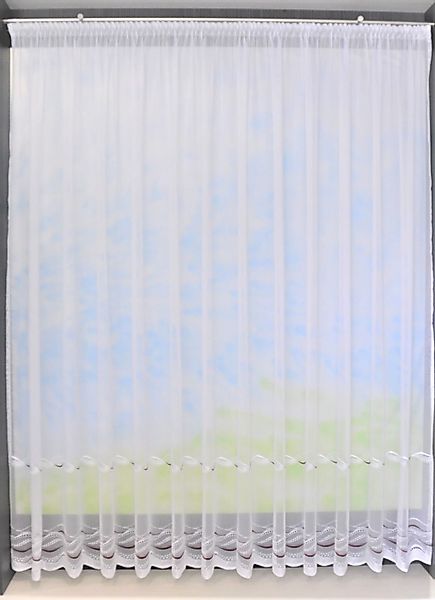 Stickereien Plauen Gardine "Düne" Smokband 1 Stk. tlg. günstig online kaufen