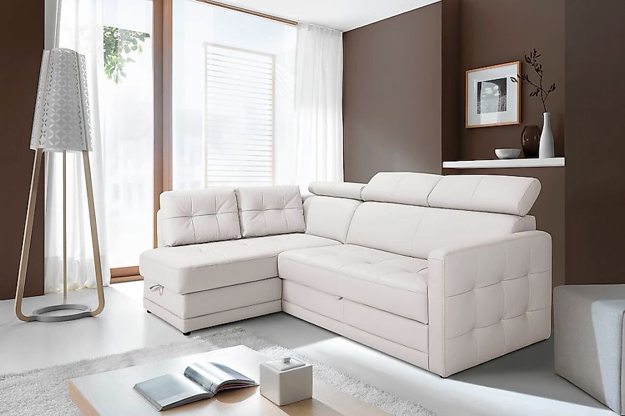 exxpo - sofa fashion Ecksofa "Arles, Federkern, zeitlos, Breite 225cm, L-Fo günstig online kaufen