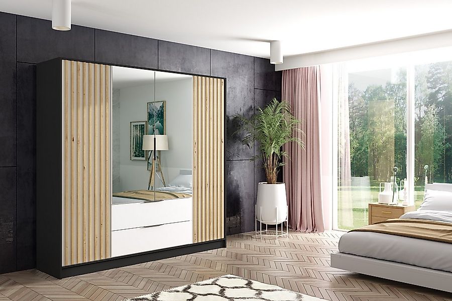 ALTDECOR Drehtürenschrank NERA (Kleiderschrank Garderobenschrank mit viel S günstig online kaufen