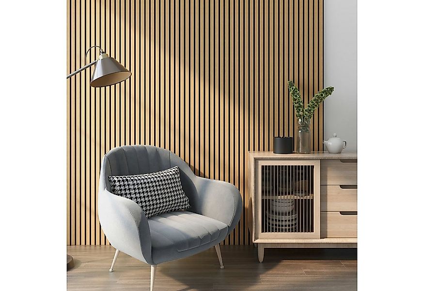 neu.holz 3D Wandpaneel, (Set, 4-tlg) »Vang« Akustik Wandpaneel im 4er Set E günstig online kaufen