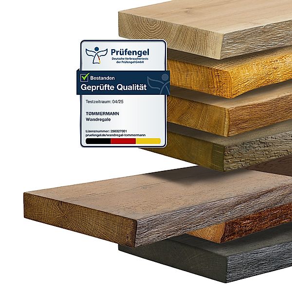 tømmermann Wandregal Schweberegal Holzregal mit Baumkante günstig online kaufen