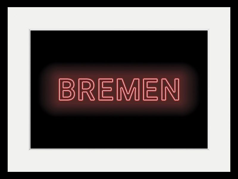 queence Bild »BREMEN LIGHTS«, Städte-Schriftzug, (1 St.), HD Premium Poster günstig online kaufen