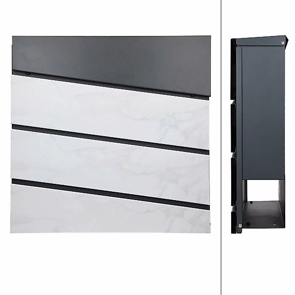 ML-DESIGN Standbriefkasten Briefkasten Postkasten mit Zeitungsfach, günstig online kaufen