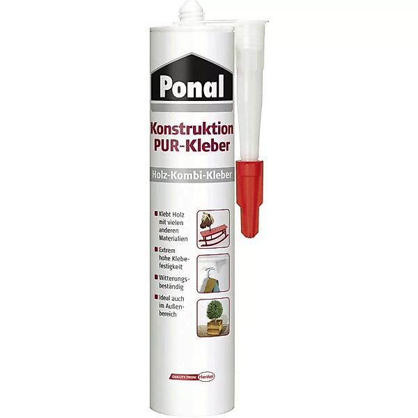Ponal Konstruktion PUR-Kleber 530 g Kartusche Elfenbein günstig online kaufen
