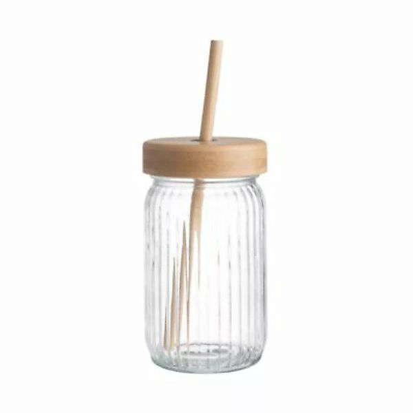 GREEN TASTE Trinkglas mit Bambusdeckel 450ml günstig online kaufen