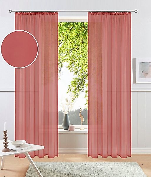 OTTO home Gardine XANA mit Ösen, Kräuselband oder Schlaufen (1 St), Kräusel günstig online kaufen