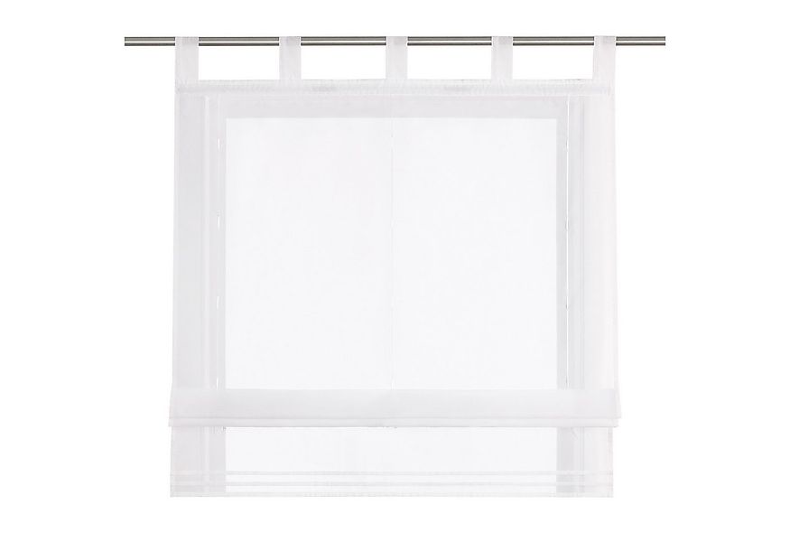 Joyswahl Raffrollo, mit Schlaufen, Küche Modern Voile Uni Schlaufenrollo günstig online kaufen