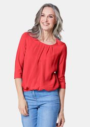 GOLDNER Kurzarmbluse Kurzgröße: Chiffon-Shirt mit 3/4-Arm, günstig online kaufen