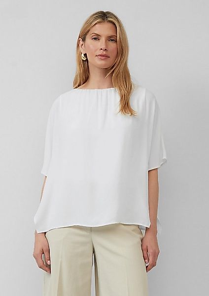 s.Oliver Kurzarmshirt T-Shirt Chiffonshirt im Loose Fit mit Jerseyfutter günstig online kaufen