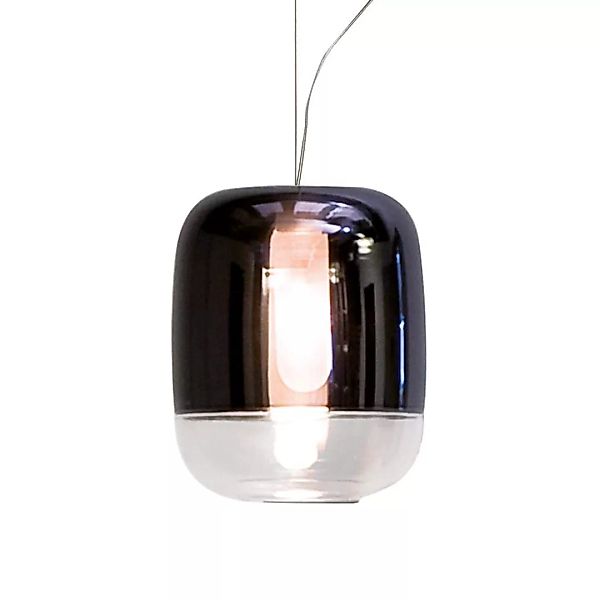 Prandina - Gong LED S1 Pendelleuchte - schwarz/metallisiert/H x Ø 21x18cm/S günstig online kaufen