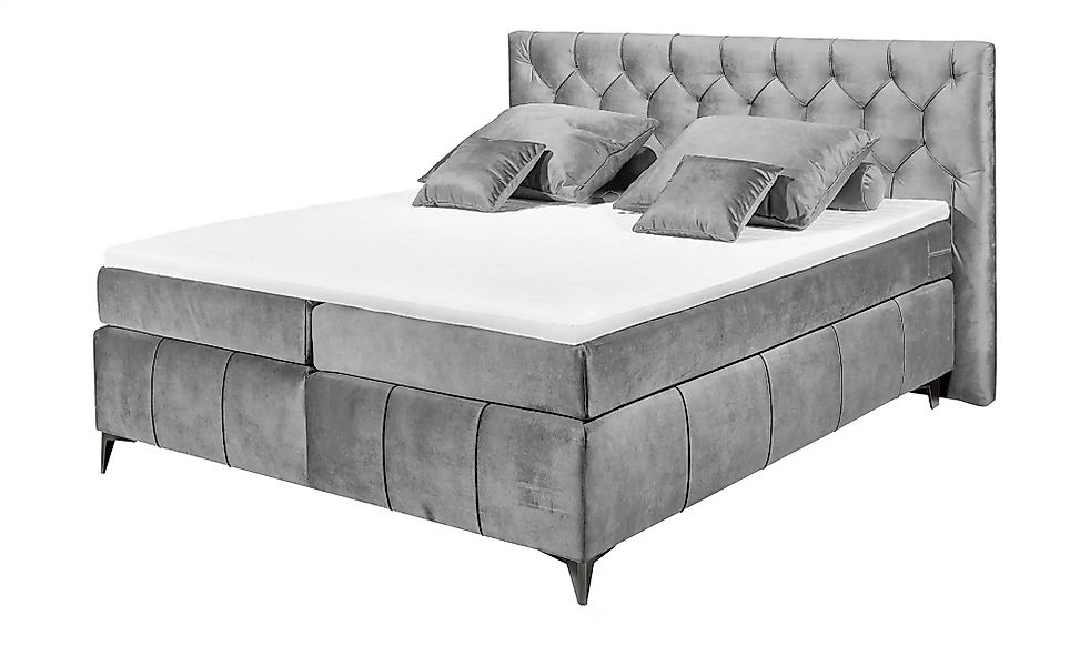 meinBett Boxspringbett  Pembroke ¦ grau ¦ Maße (cm): B: 200 H: 121 Betten > günstig online kaufen