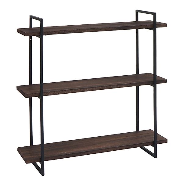 BERLINLODGE Wandregal HxBxT 60x60x18cm 3 Regalböden Massiv-Holz Industrial günstig online kaufen
