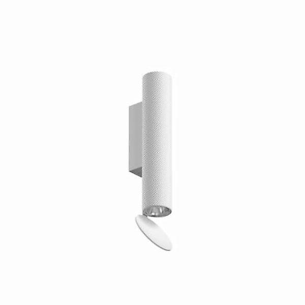 Wandleuchte Flauta Spiga INDOOR metall weiß / LED - Fischgrätmuster / H 22, günstig online kaufen