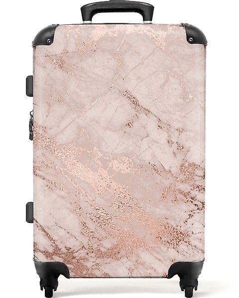 NoBoringSuitcases.com© Hartschalen-Trolley Marmor - Roségold - günstig online kaufen