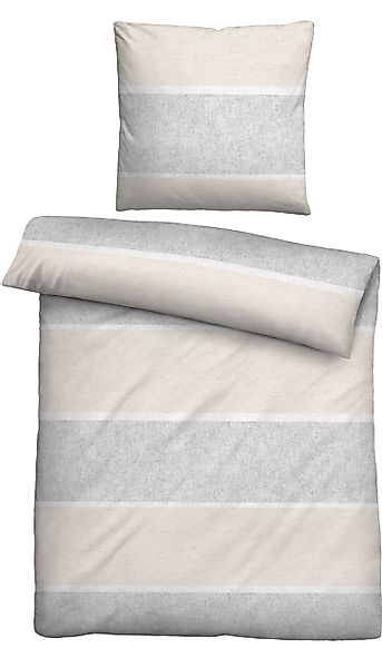 Biberna Bettwäsche Jonas, Flanell, 2 teilig, günstig online kaufen