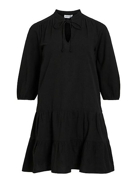 Vila Shirtkleid Elegantes Design mit Rüschen und Bindekordel am Kragen (kni günstig online kaufen