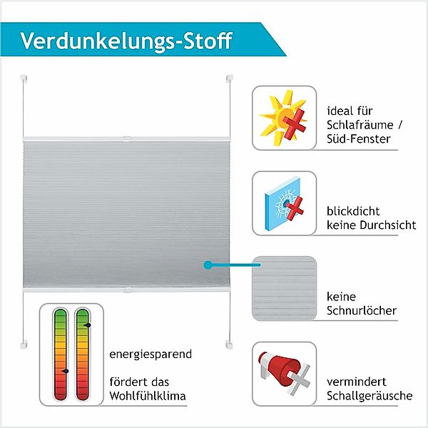 Good Life Wabenplissee »Aris«, verdunkelnd, energiesparend, ohne Bohren, ve günstig online kaufen