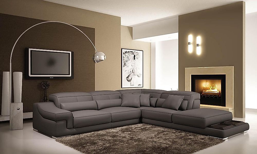 Xlmoebel Ecksofa Neu Leder Textil Ecksofa günstig online kaufen