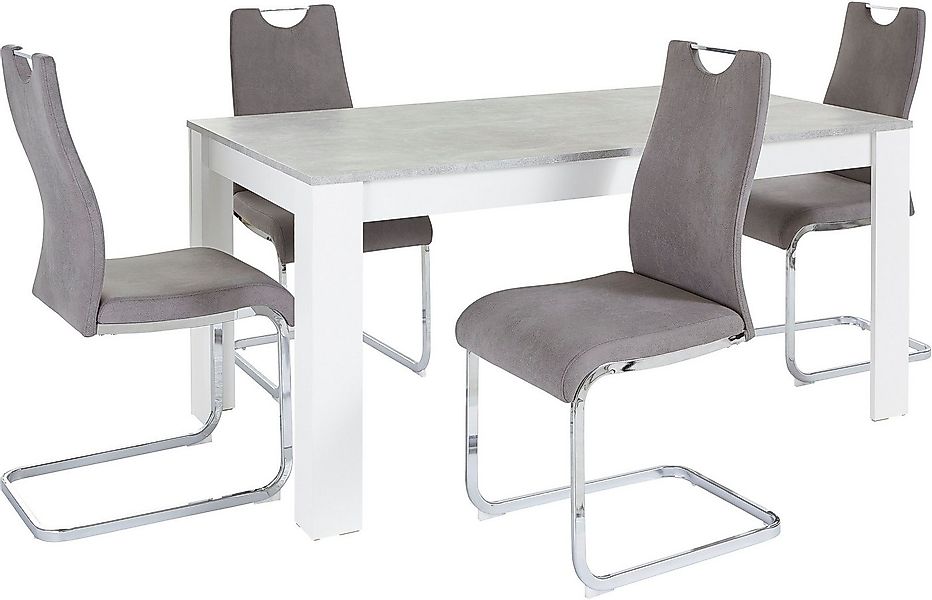 Home affaire Essgruppe Milano, (Set, 5-tlg), 4 Stühle und 1 Tisch günstig online kaufen