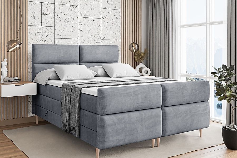ALTDECOR Boxspringbett BOXI3-F-Z KING (Multipocket-Matratze H4, günstig online kaufen