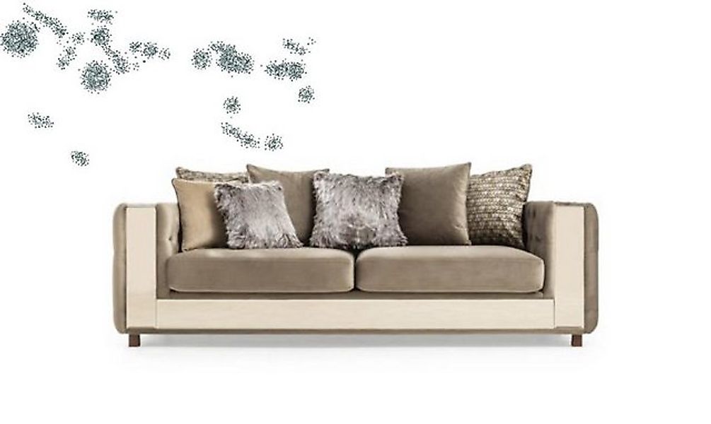 Xlmoebel Sofa Modernes blaues Textil-Couchsofa für 4 Personen im Wohnzimmer günstig online kaufen