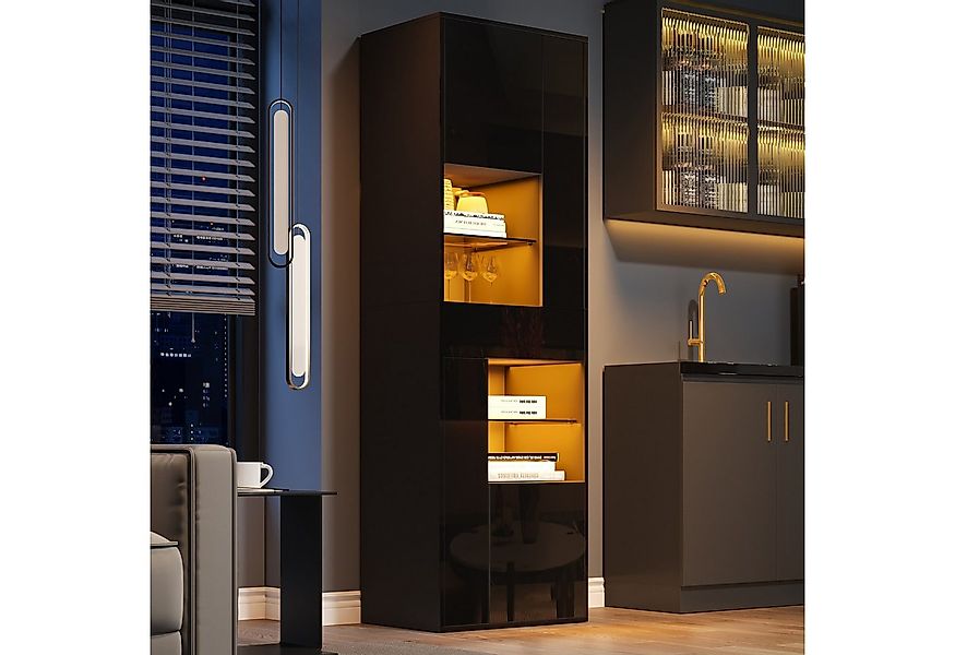 OKWISH Vitrine Vitrine aus Spanplatte (Schaukästen, Hochschrank, 1-St., mit günstig online kaufen