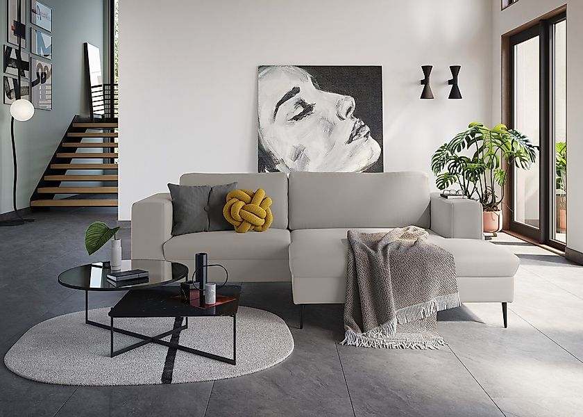 DOMO collection Ecksofa "Modica kompakt und elegant, Breite 244, L-Form", m günstig online kaufen
