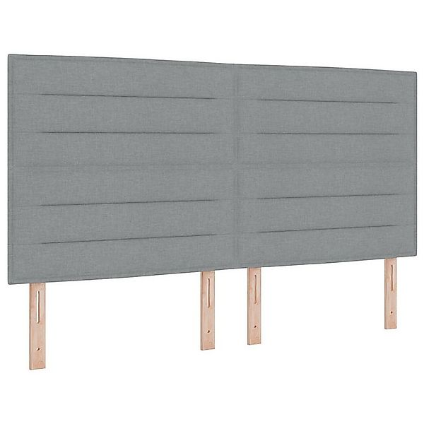 vidaXL Bett Boxspringbett mit Matratze Hellgrau Super King Stoff (1-tlg) günstig online kaufen