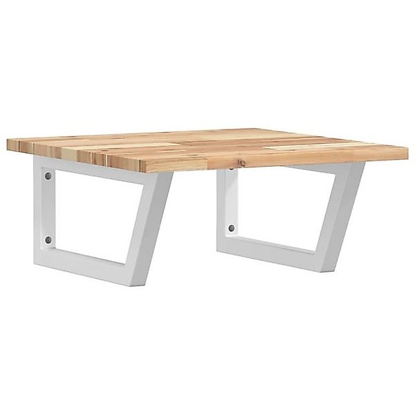 vidaXL Badezimmerspiegelschrank Waschbeckenregal Wandmontage Stahl und Akaz günstig online kaufen