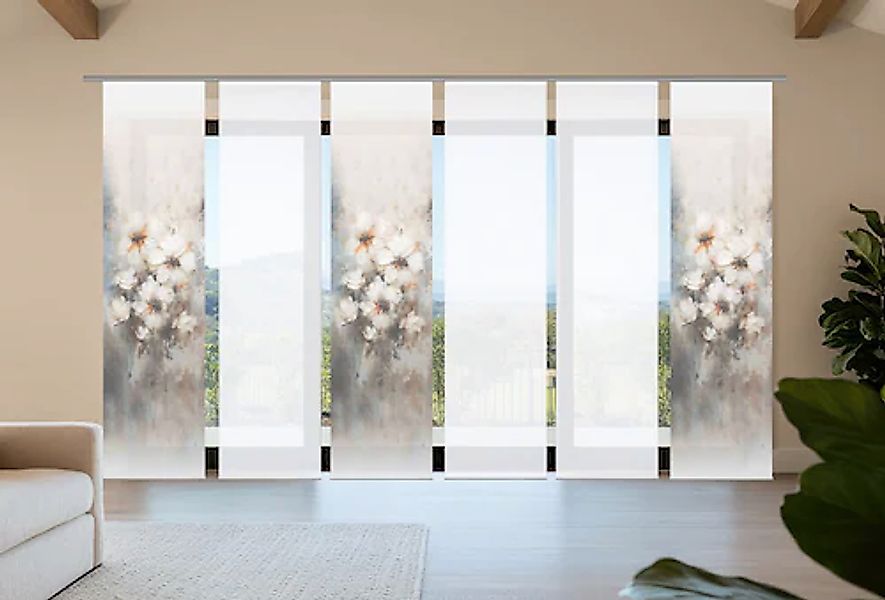 HOME in green Schiebegardine »ARISTEA« Paneelwagen 6 Stk. tlg. Bambusoptik, günstig online kaufen