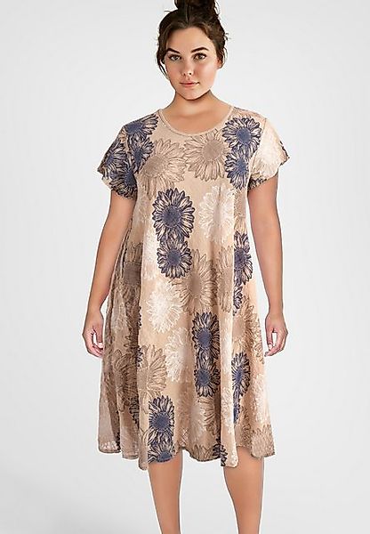 PEKIVESSA Sommerkleid Baumwollkleid mit Blumenmuster kurzarm Glockenform se günstig online kaufen