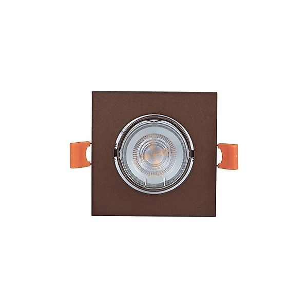 PRIOS Einbaustrahler Fibur 10042579 Modern in Bronze aus Metall 1-flammig G günstig online kaufen