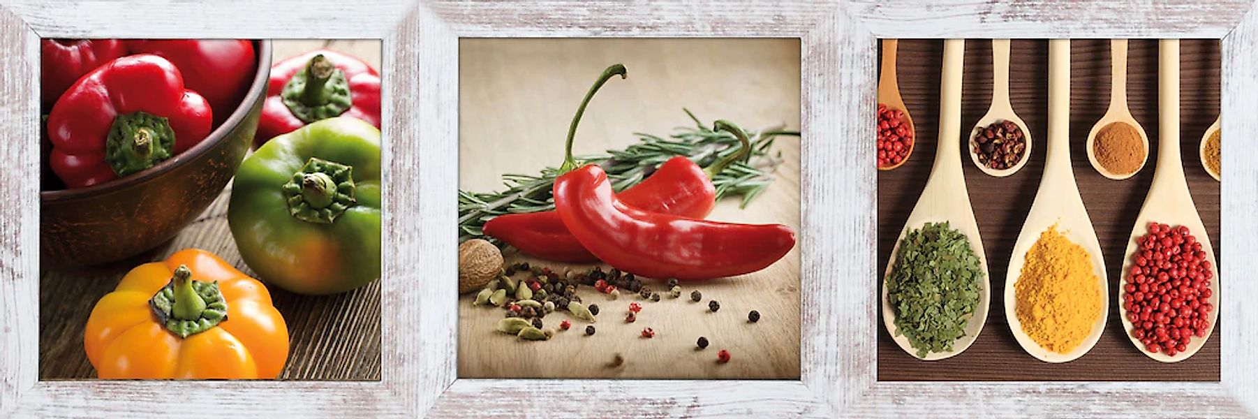 Bönninghoff Bild mit Rahmen "Paprika, Gewürze Kräuter Küche Deko", (1 St.) günstig online kaufen