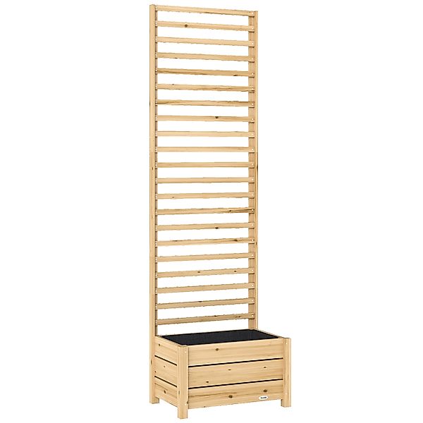 Outsunny Hochbeet mit Rankgitter Holz erhöhter Blumenkasten mit Spalier Abf günstig online kaufen