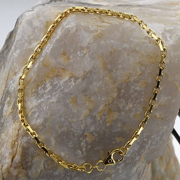 HOPLO Goldarmband Ankerkette diamantiert Länge 21cm günstig online kaufen