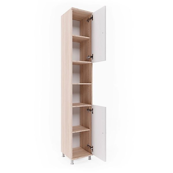 Vicco Hochschrank Fynn, Weiß/Sonoma, 30 x 190 cm günstig online kaufen