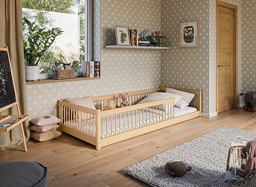 thematys Kinderbett Bodenbett mit Rausfallschutz für Kinder - MADE IN EU - günstig online kaufen