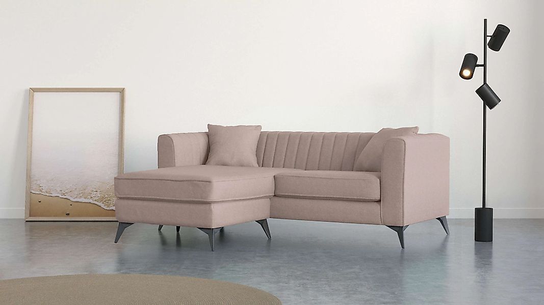 Places of Style Ecksofa "MATTHEW L-Form ideal für kleine Räume, Maße B/T/H: günstig online kaufen