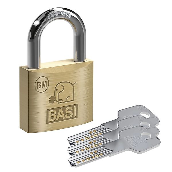 Basi - BM - Vorhangschloss - 50 mm - Messing - Gleichschließend günstig online kaufen