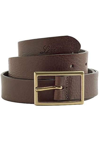 Levi's® Ledergürtel RECTANGLE BELT mit goldfarbener günstig online kaufen