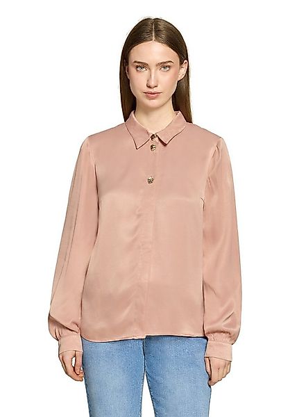 Cartoon Satinbluse Damen mit Knöpfen günstig online kaufen