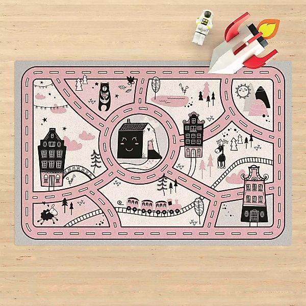 Kork-Spielteppich Skandinavien - Die rosane Stadt günstig online kaufen