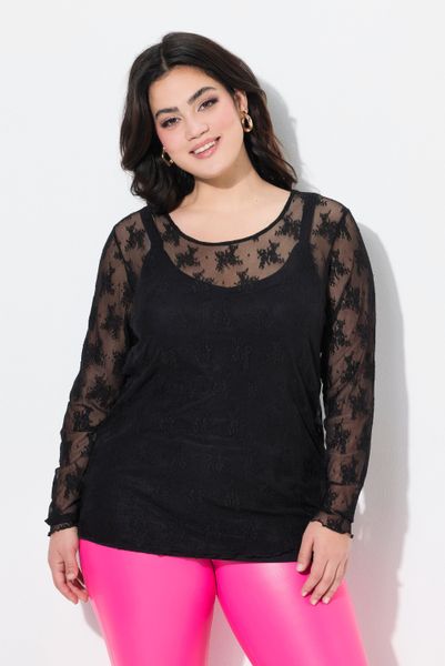 Angel of Style Longsleeve Spitzen-Shirt Slim günstig online kaufen