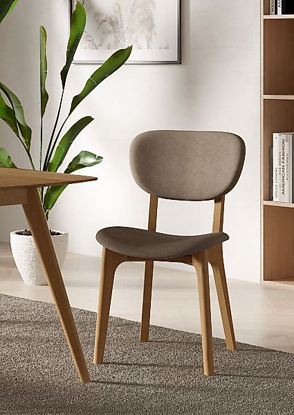 INOSIGN Stuhl "COZY Made in Italy" (Set) 2 Stk. Microfaser Gestell in Buche günstig online kaufen