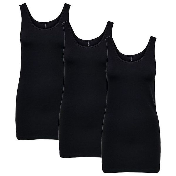 ONLY Tanktop ONLY 3er Pack Damen Top Live Love Long Basic Tank Tops günstig online kaufen