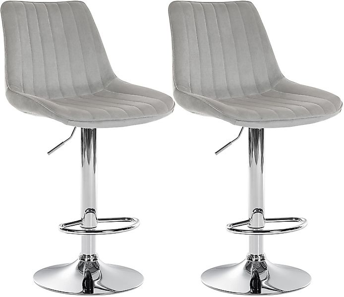 CLP Barhocker Toni Samt (2er Set, günstig online kaufen